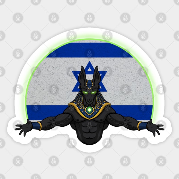 Anubis Israel Sticker by RampArt